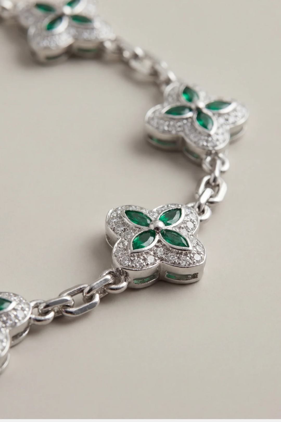 Green Flower Bracelet