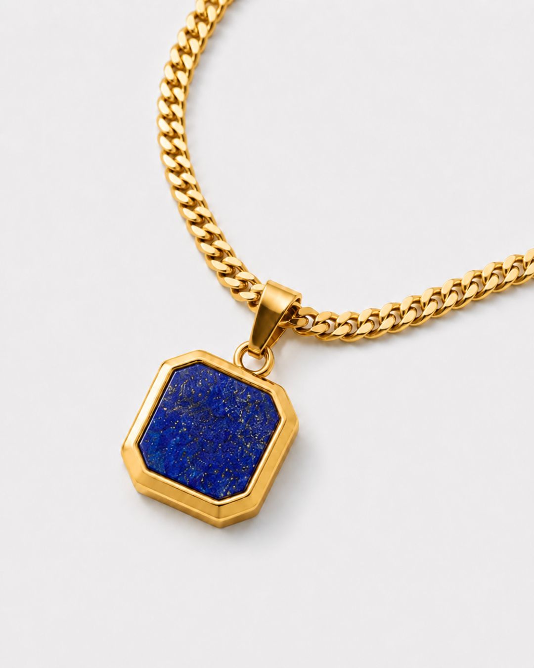 Lapis Lazuli Pendant Necklace | Gold