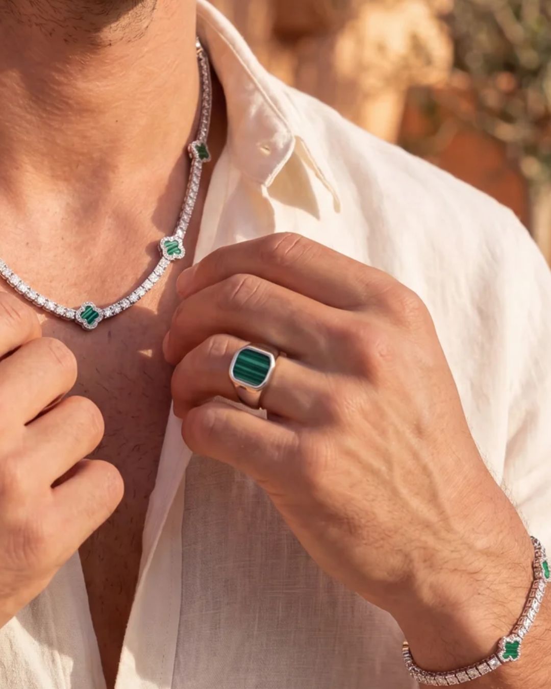 Malachio Ring | Silver Plated