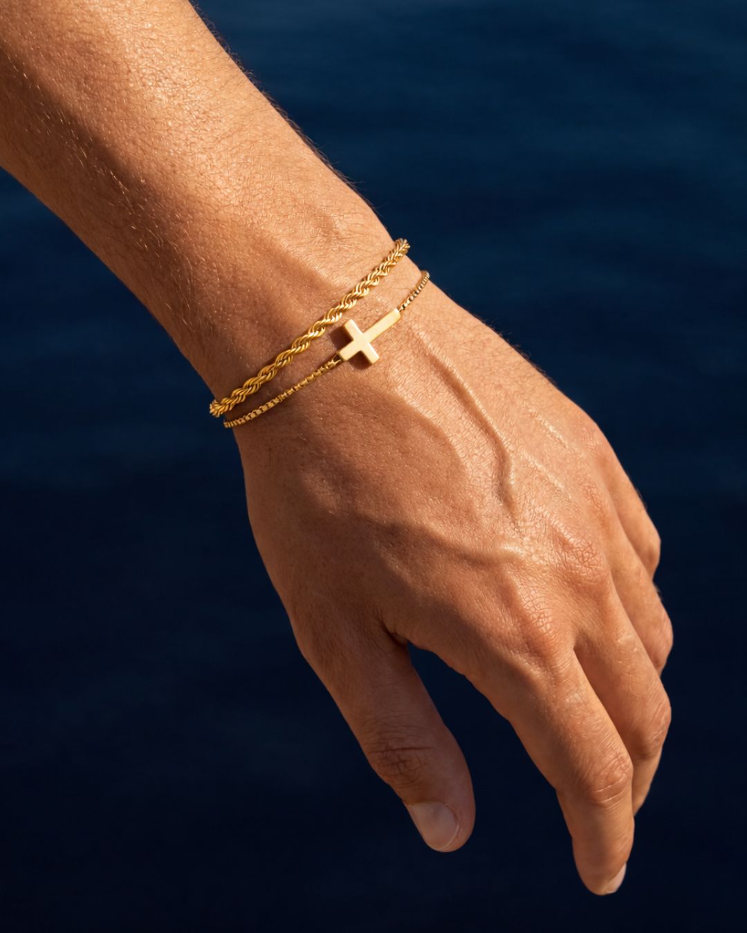 Minimal Cross x Tresse Acier Bundle | Gold