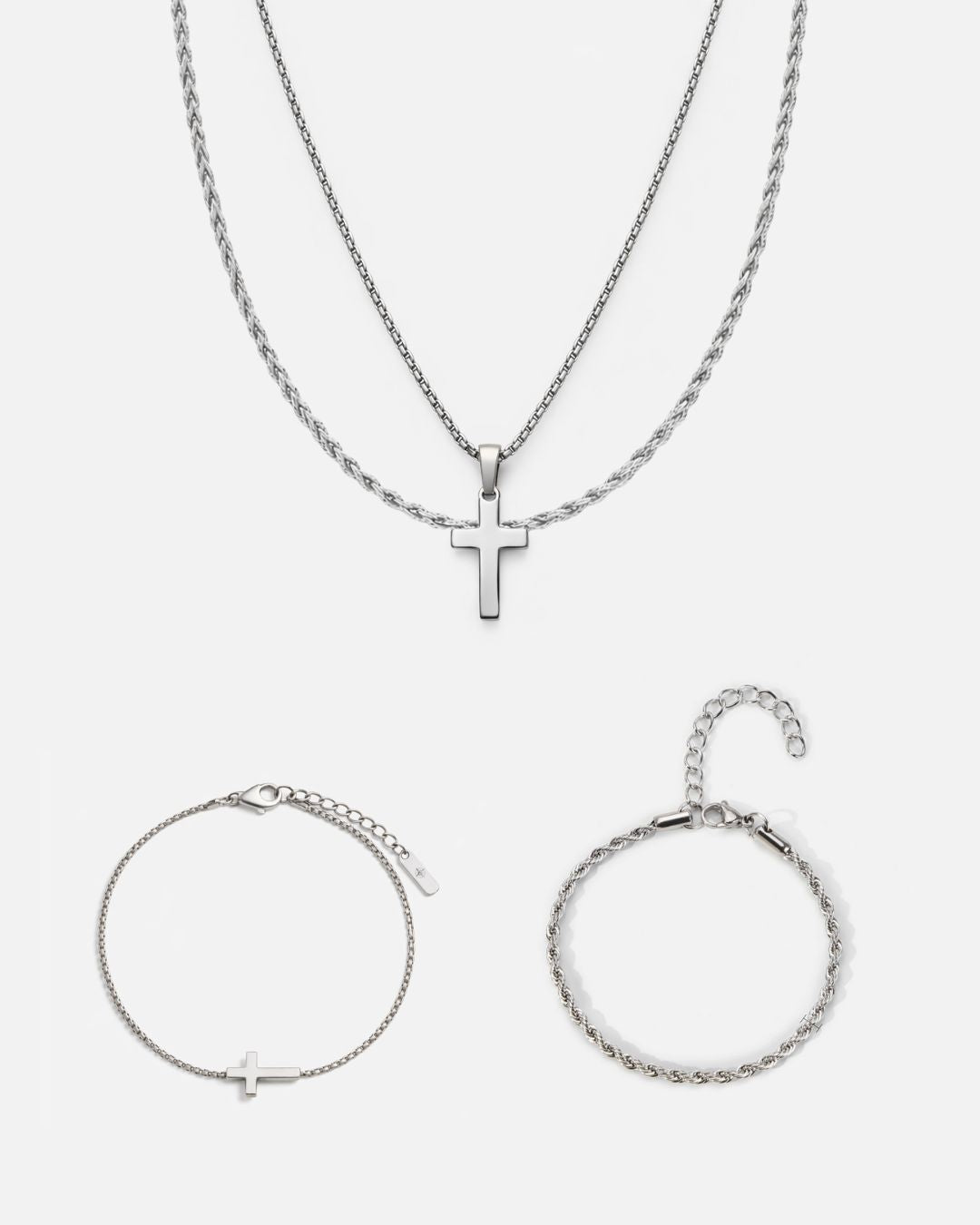 Minimal Cross x Tresse Acier Bundle | Silver