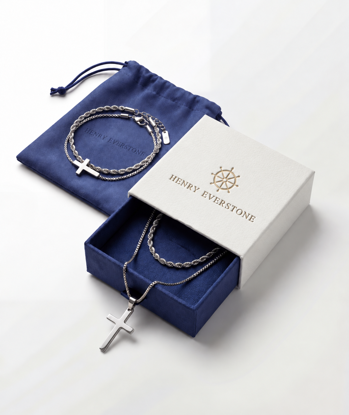 Minimal Cross x Tresse Acier Bundle | Silver