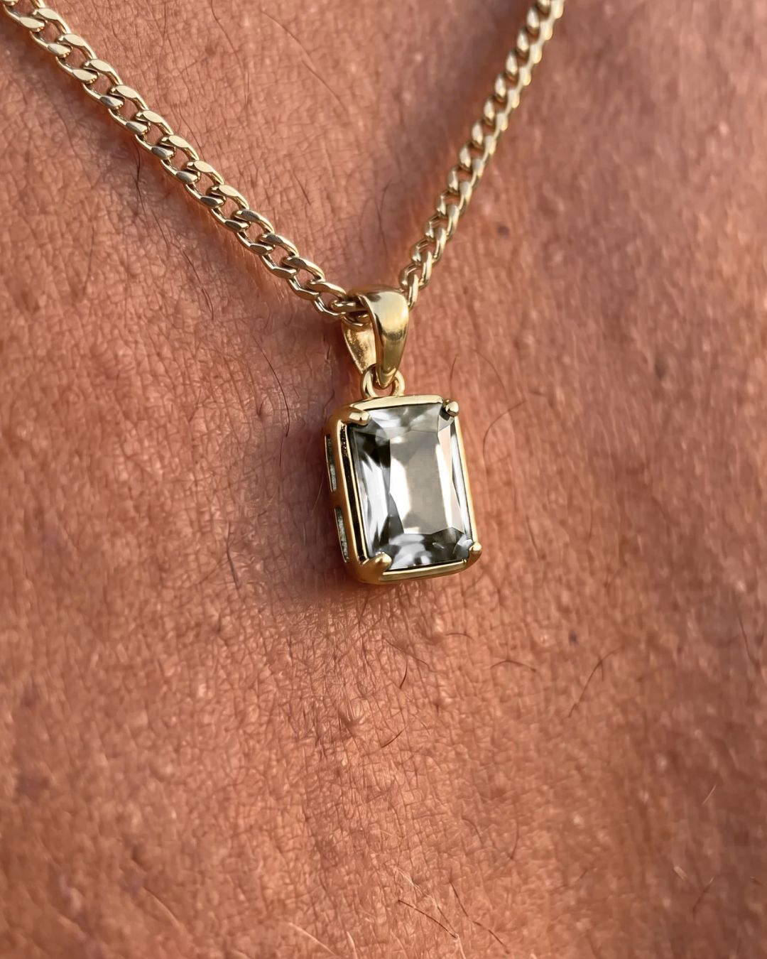Moissanite Pendant Necklace | 1 Carat 18K Gold
