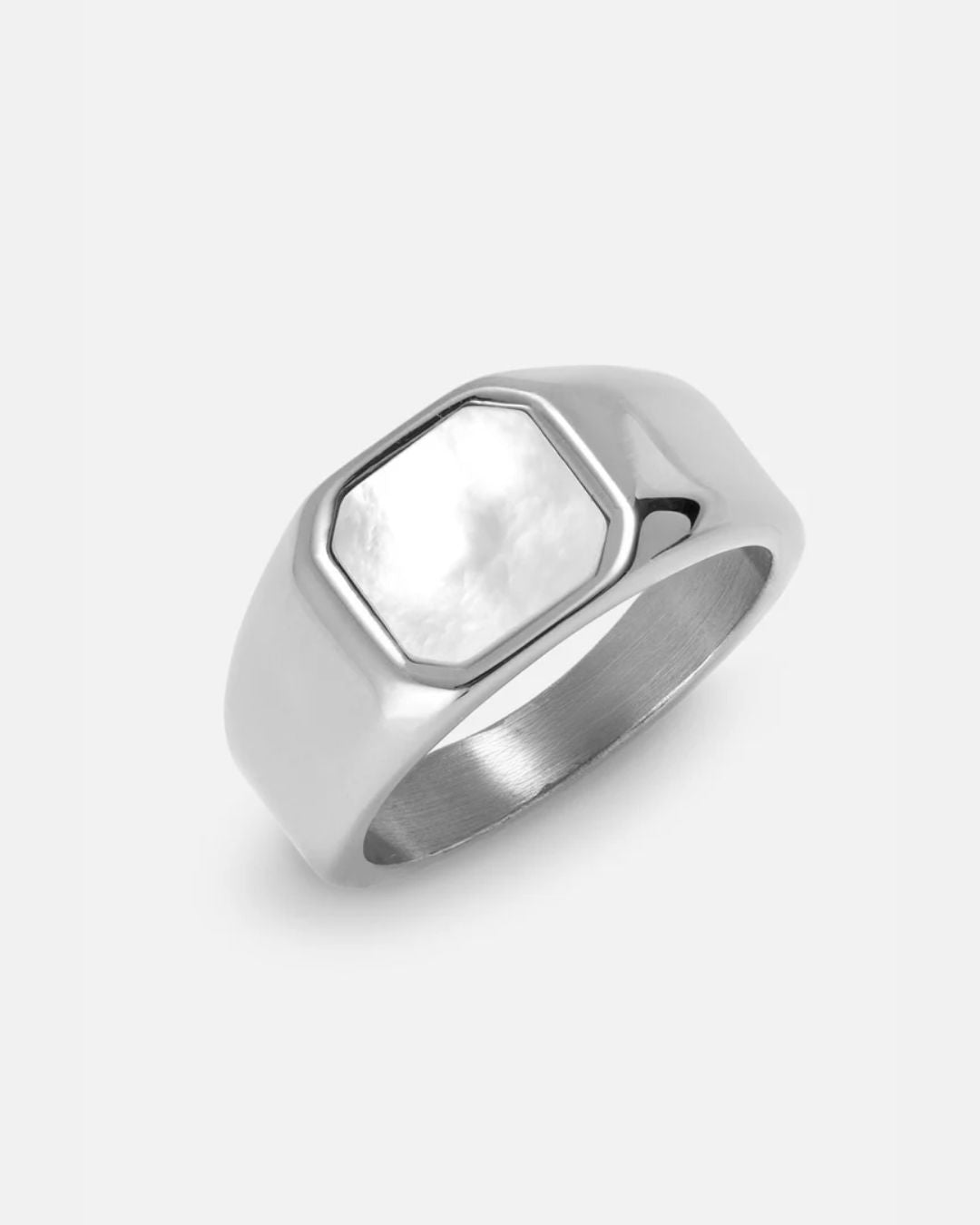 Mother of Pearl Signet Ring | Silver