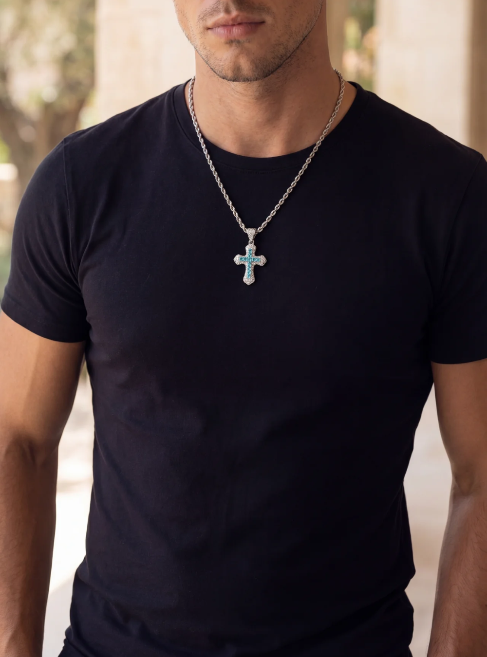 Iced Cross Necklace