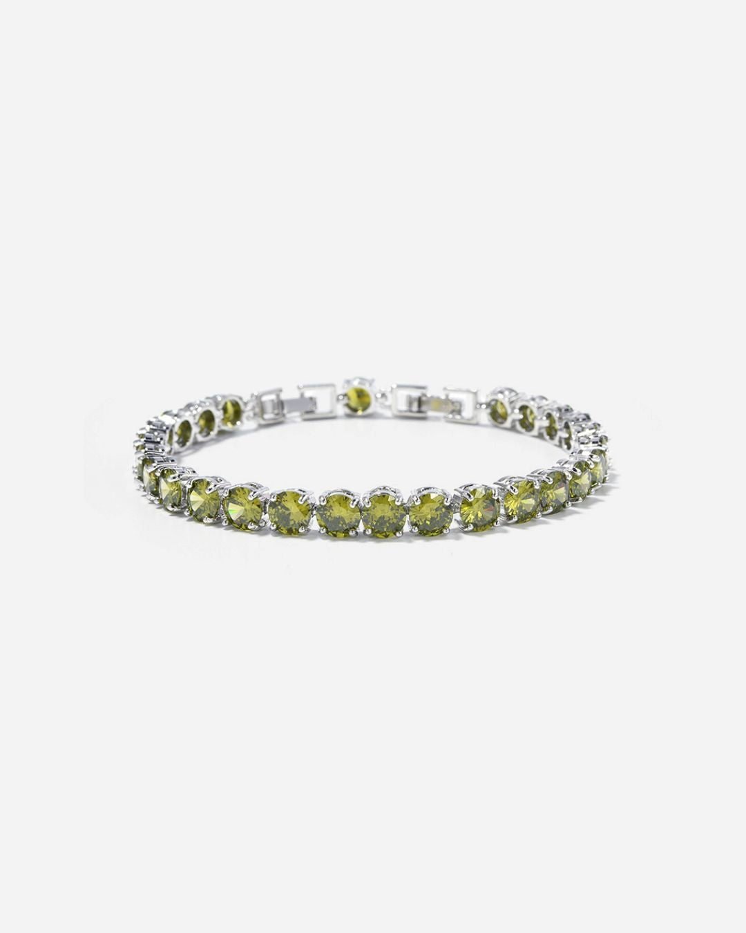 Peridot Tennis Bracelet | Silver