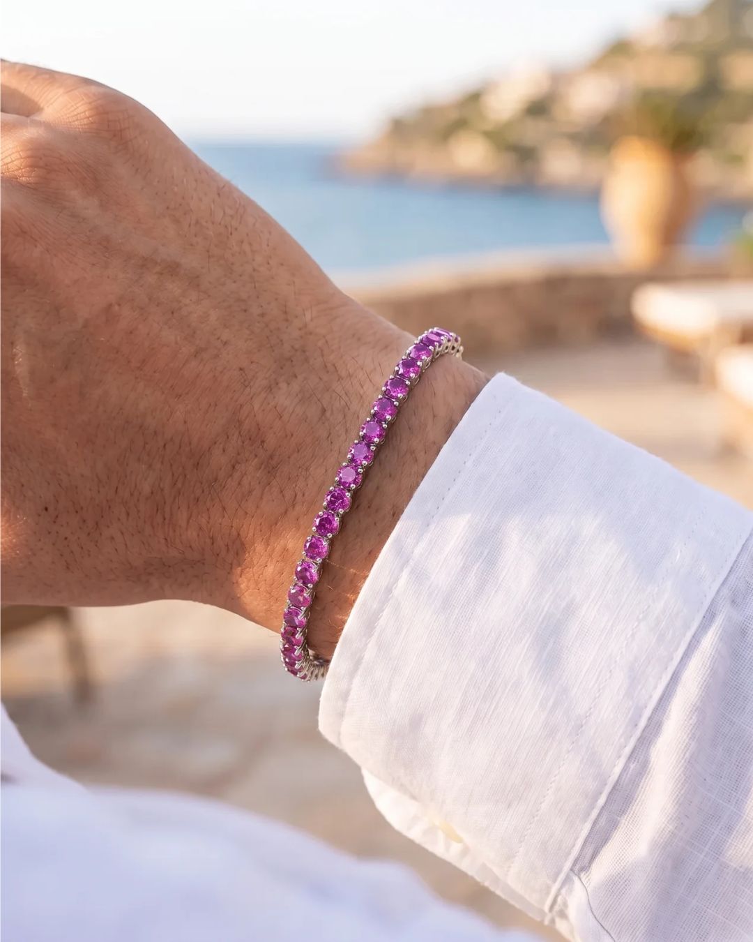 Rosé Éclat Bracelet | Pink Moissanite