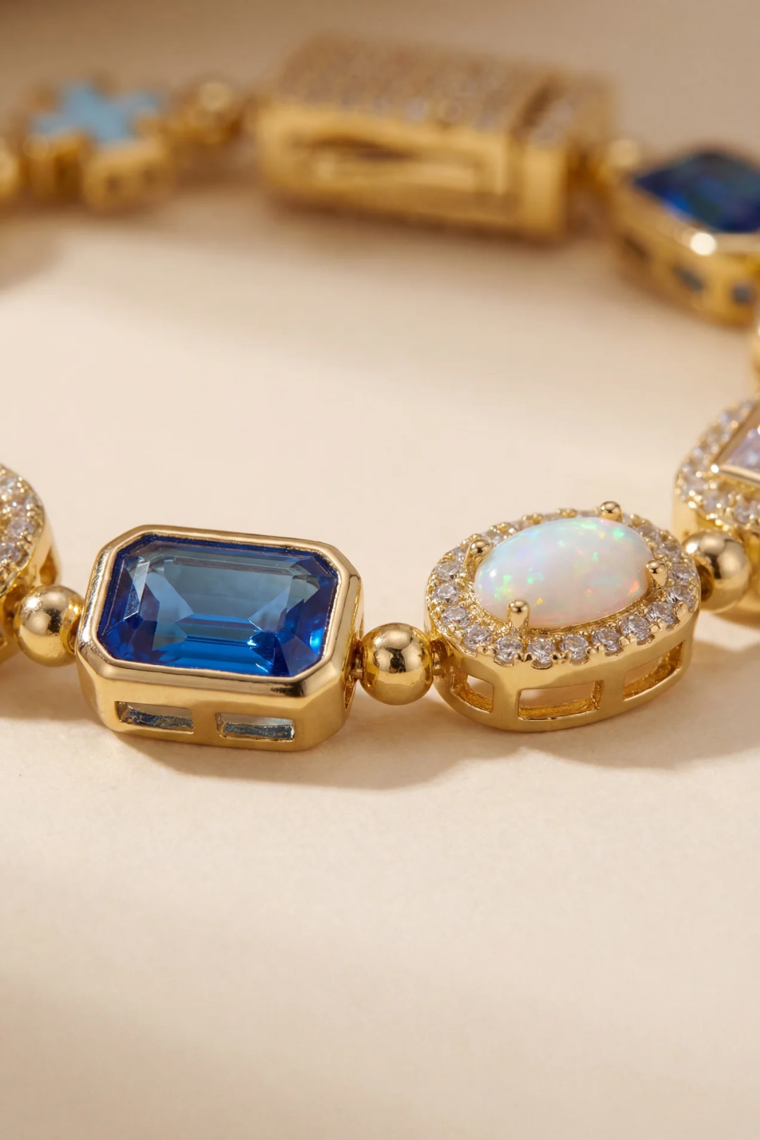 Royal Azure Mosaic Bracelet | 18K Gold