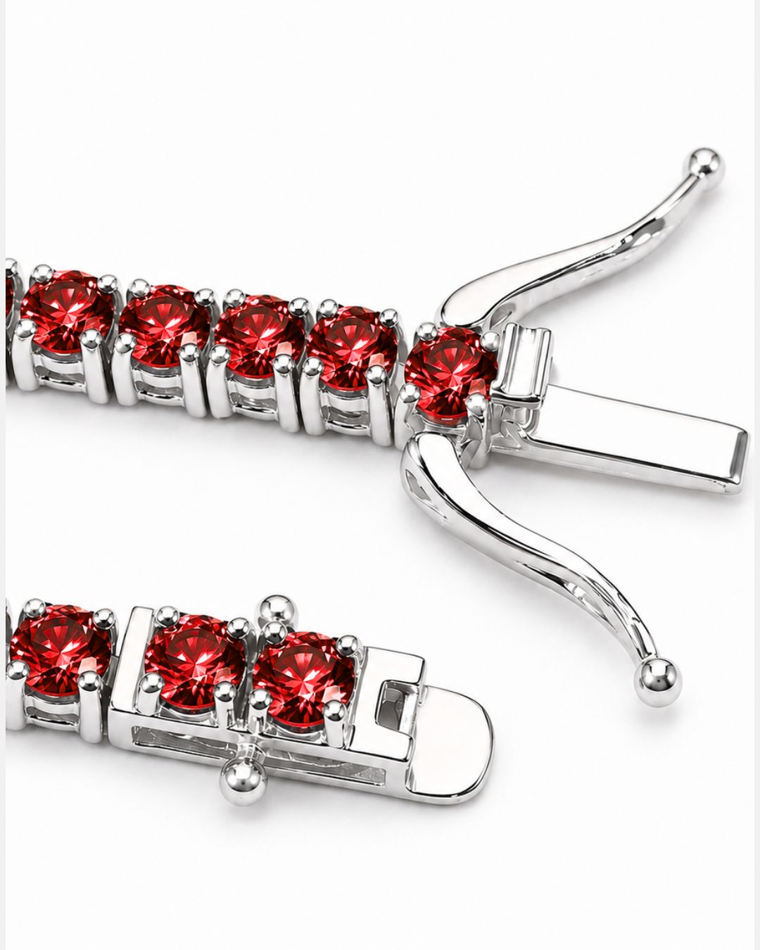 Rubis Éclat Bracelet | Red Moissanite
