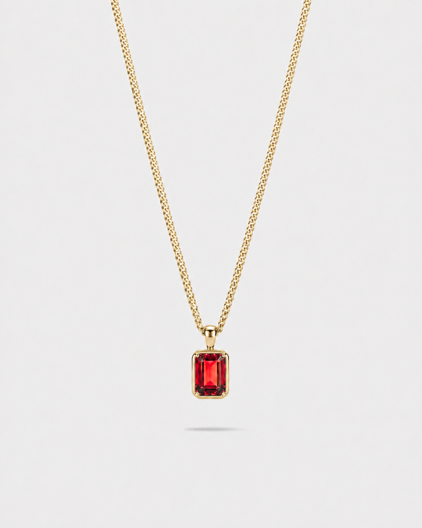 Ruby Pendant Necklace | 1 Carat 18K Gold