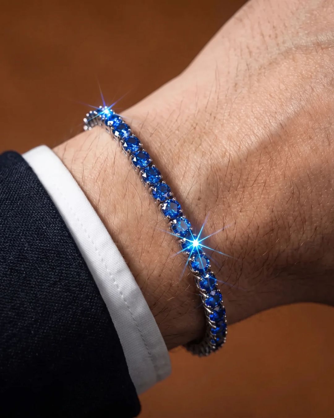 Saphir Éclat Bracelet | Royal Blue Moissanite