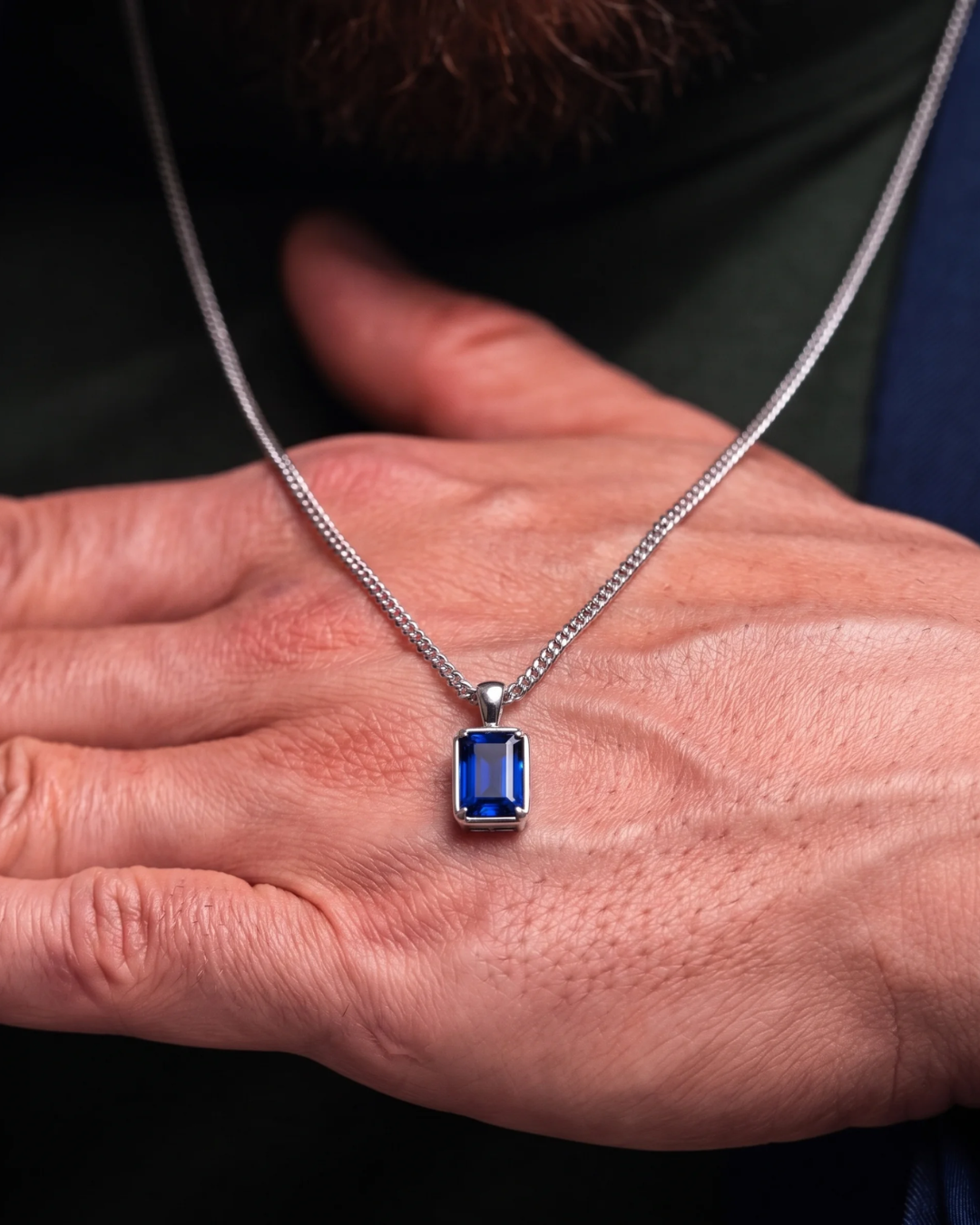 Sapphire Pendant Necklace | 1 Carat