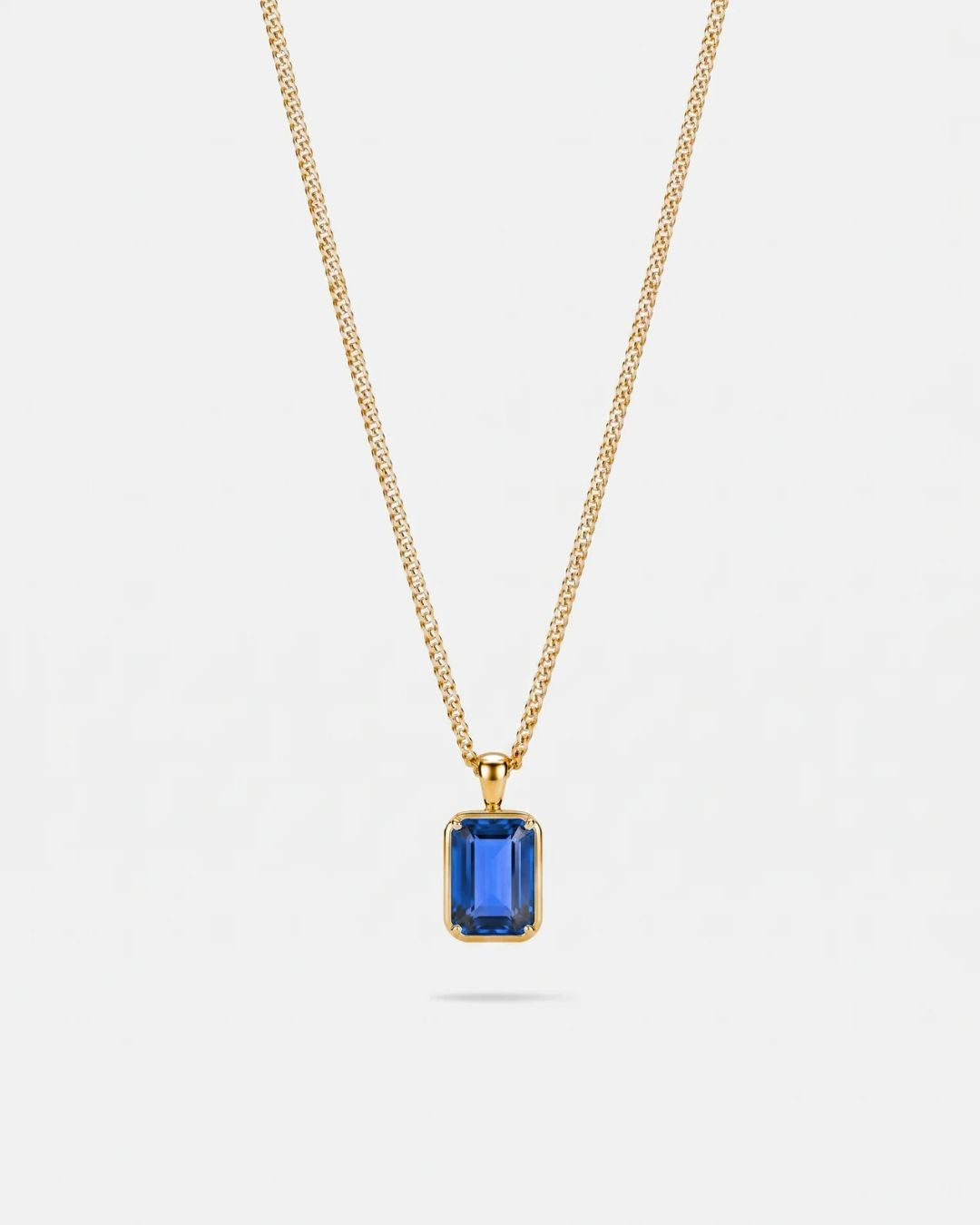 Sapphire Pendant Necklace | 1 Carat 18K Gold