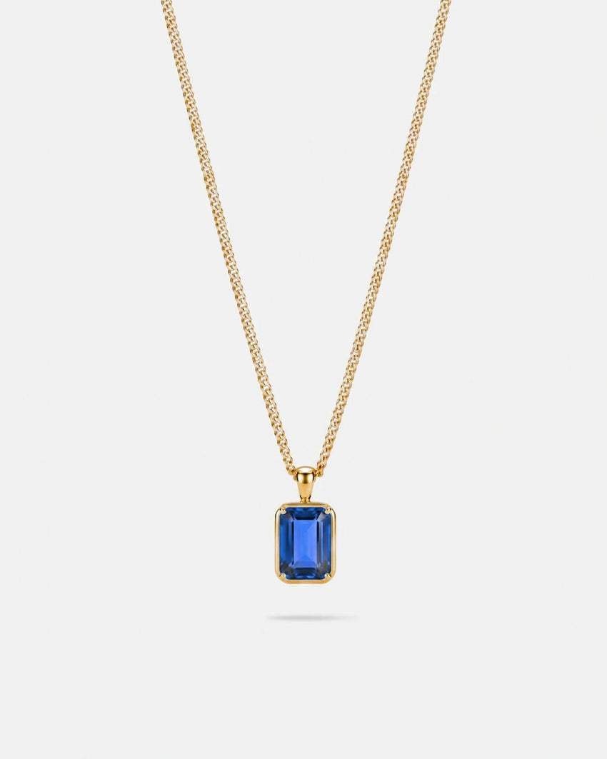 Sapphire Pendant Necklace | 1 Carat 18K Gold