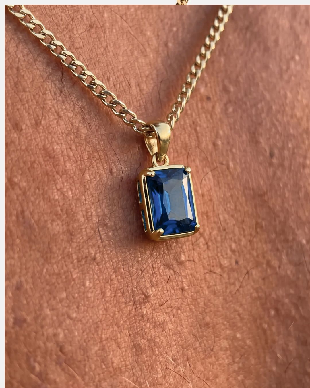 Sapphire Pendant Necklace | 1 Carat 18K Gold