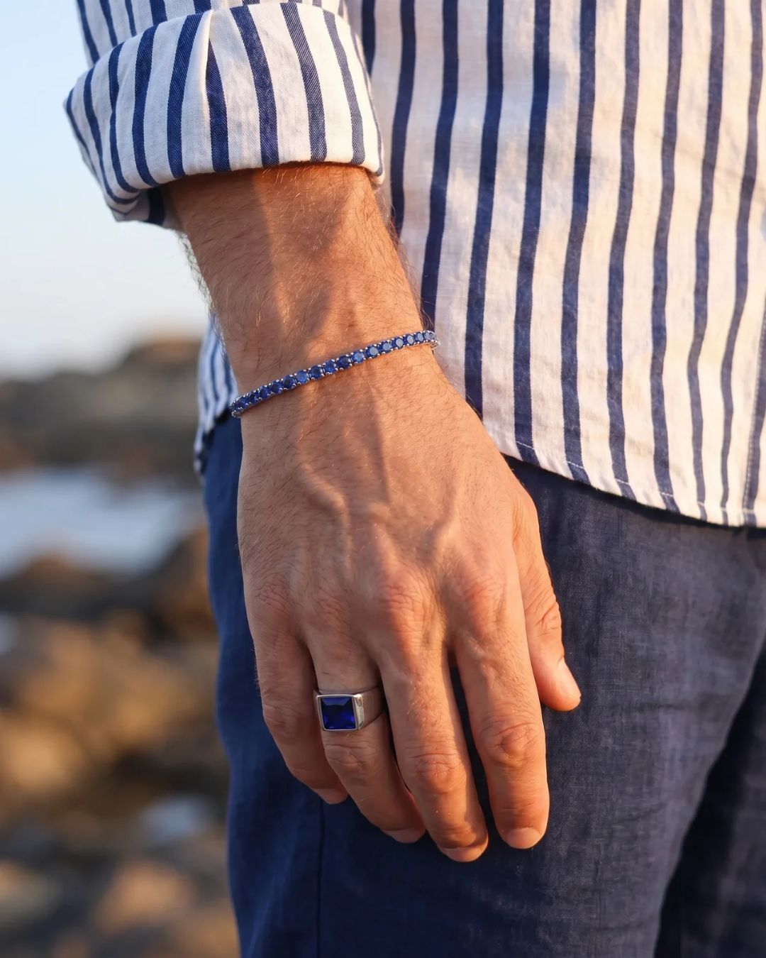 Sapphire Ring | Titanium Steel