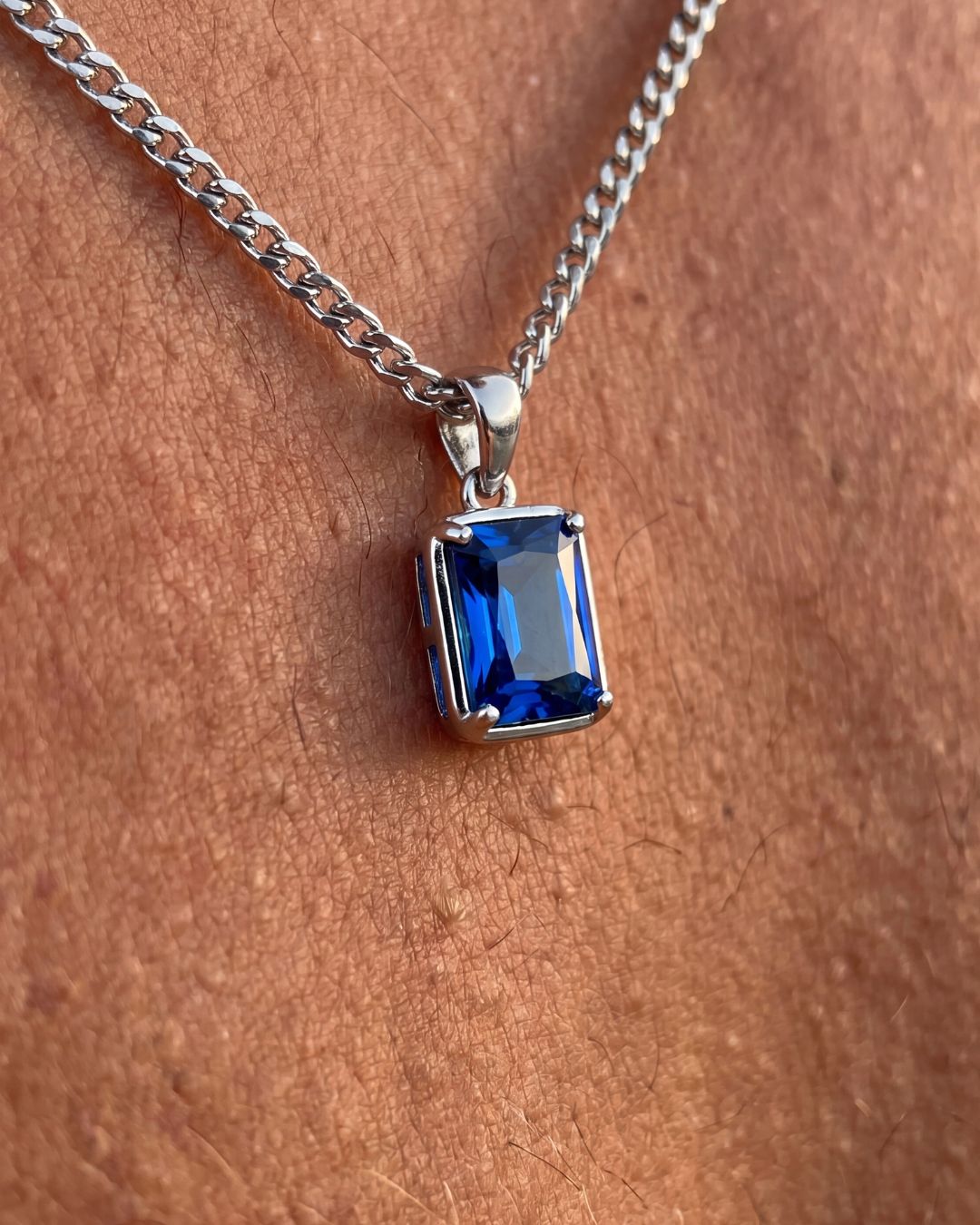 Sapphire Pendant Necklace | 1 Carat