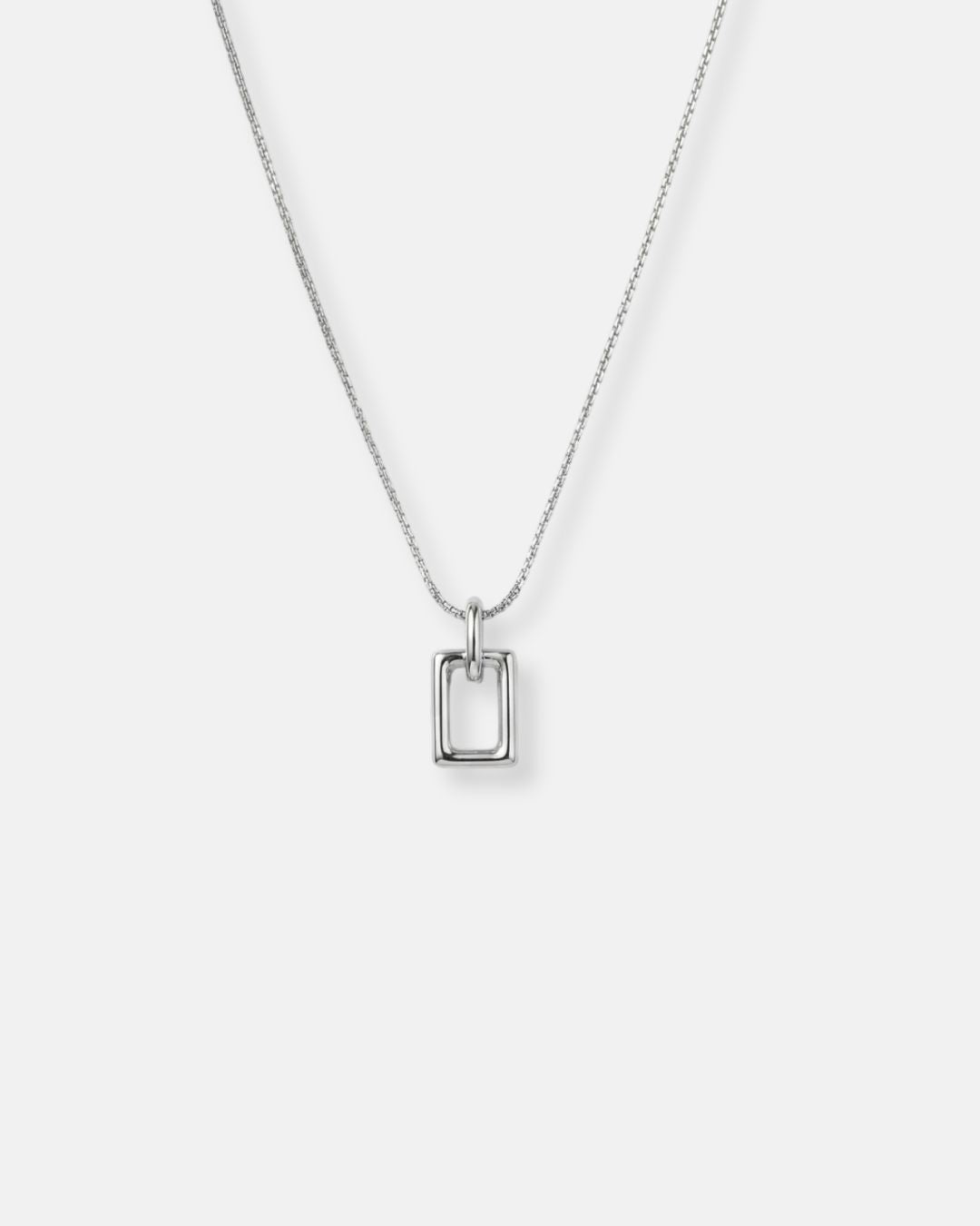 Silhouette Frame Necklace | Silver Plated