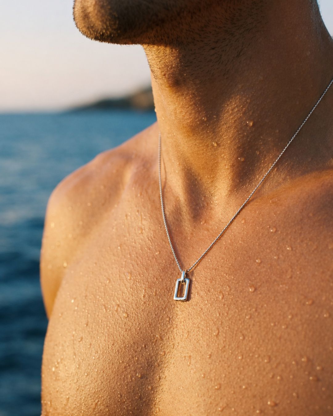 Silhouette Frame Necklace | Silver Plated