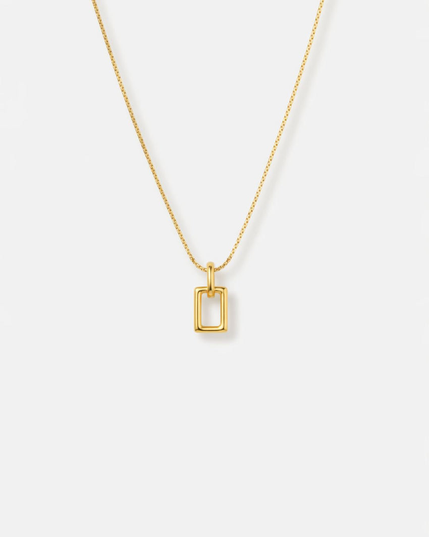 Silhouette Frame Necklace | Gold Plated