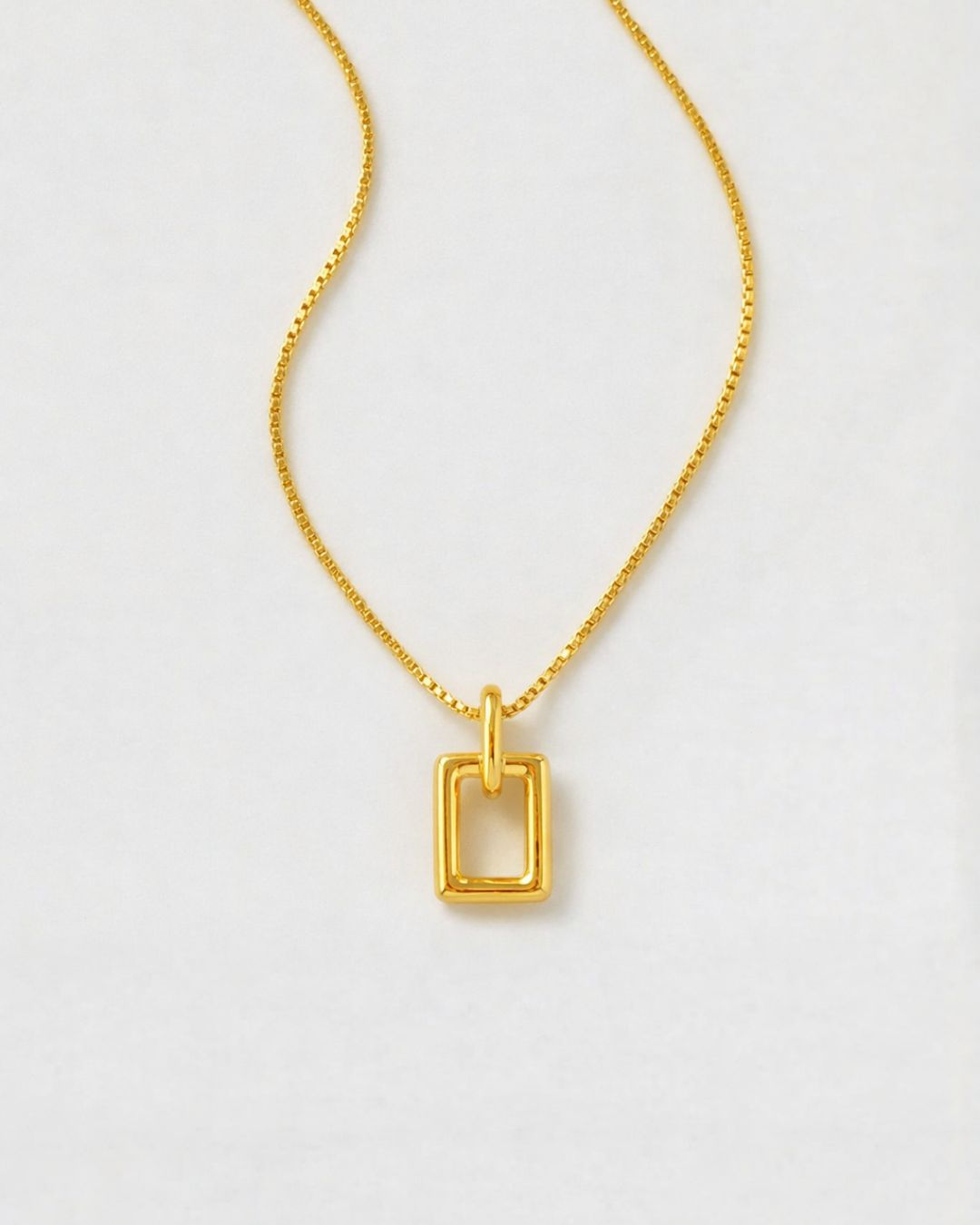 Silhouette Frame Necklace | Gold Plated
