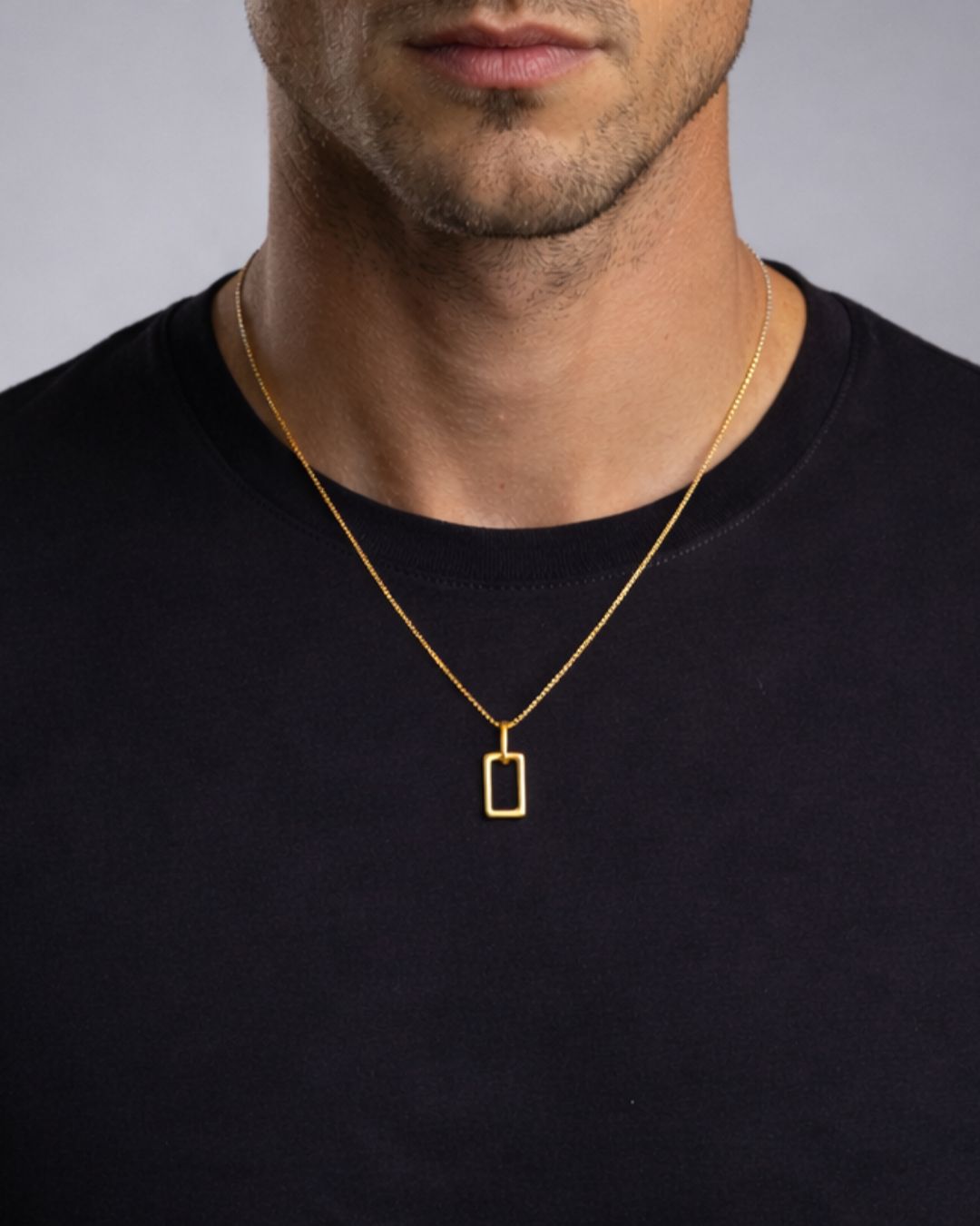 Silhouette Frame Necklace | Gold Plated