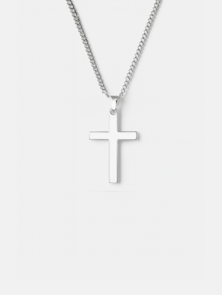 Eterna Cross Necklace | Platinum