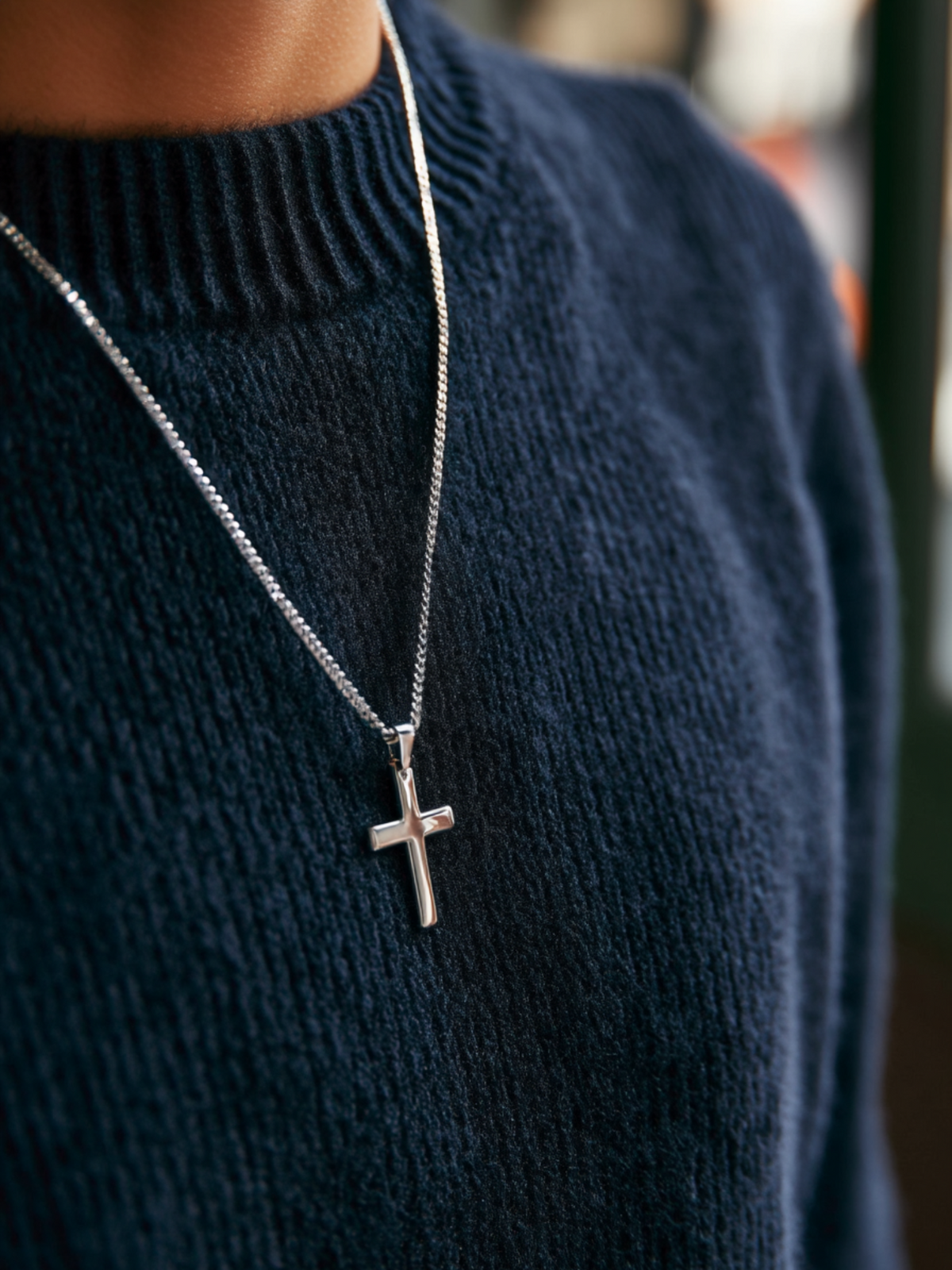 Eterna Cross Necklace | Platinum