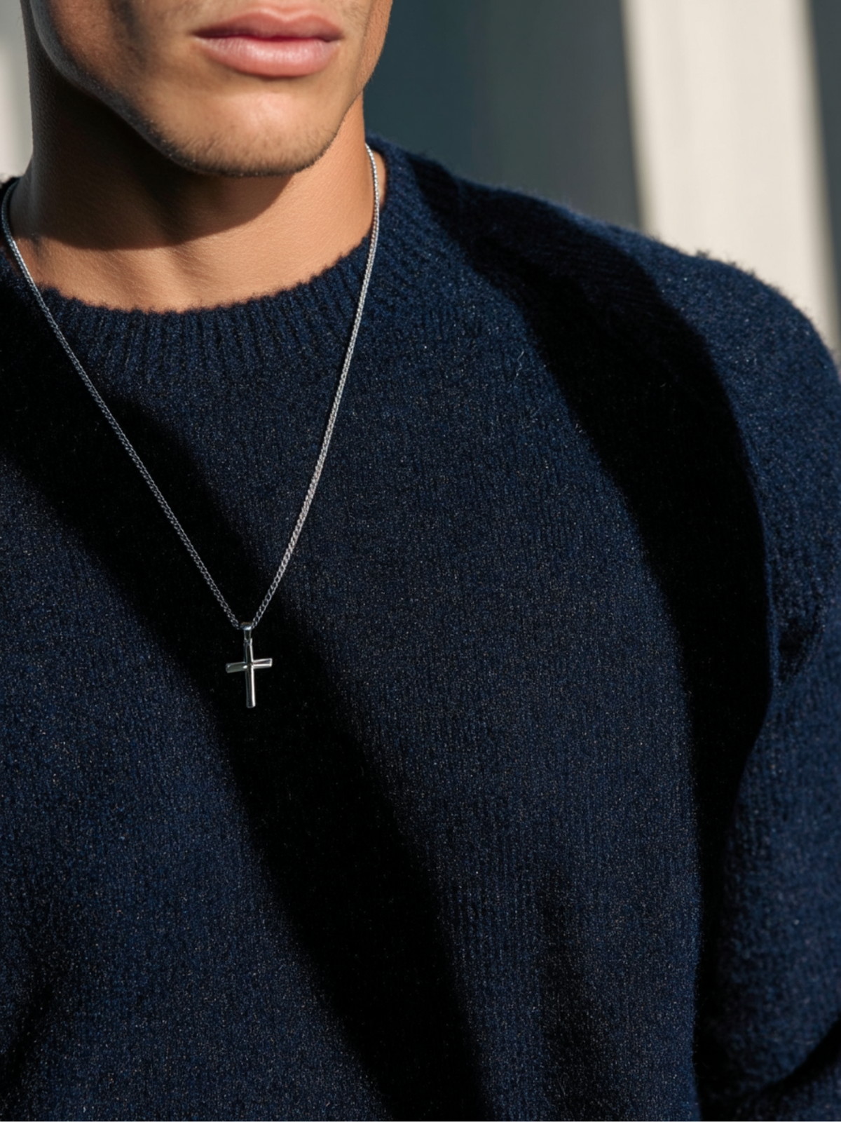 Eterna Cross Necklace | Platinum
