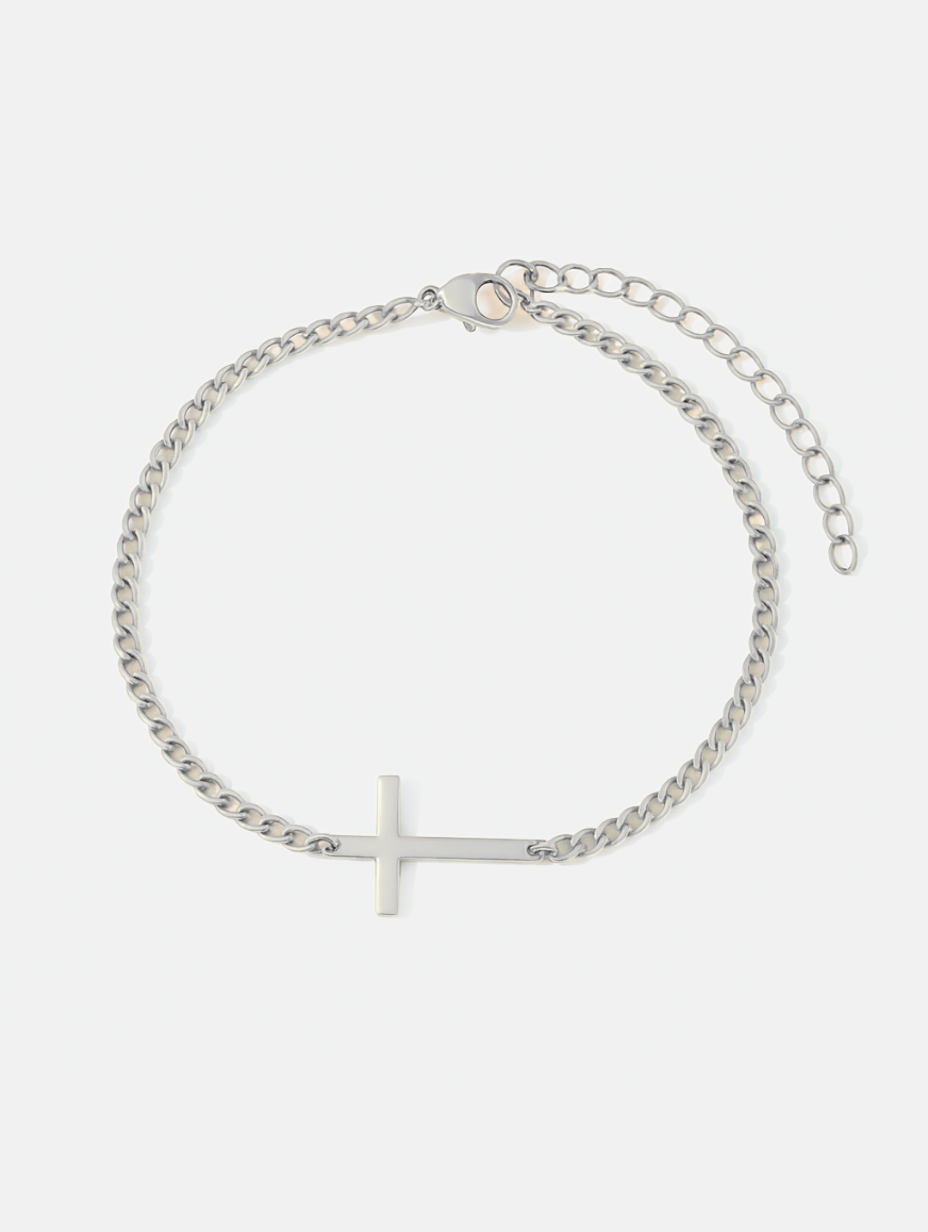Eterna Cross Bracelet | Platinum