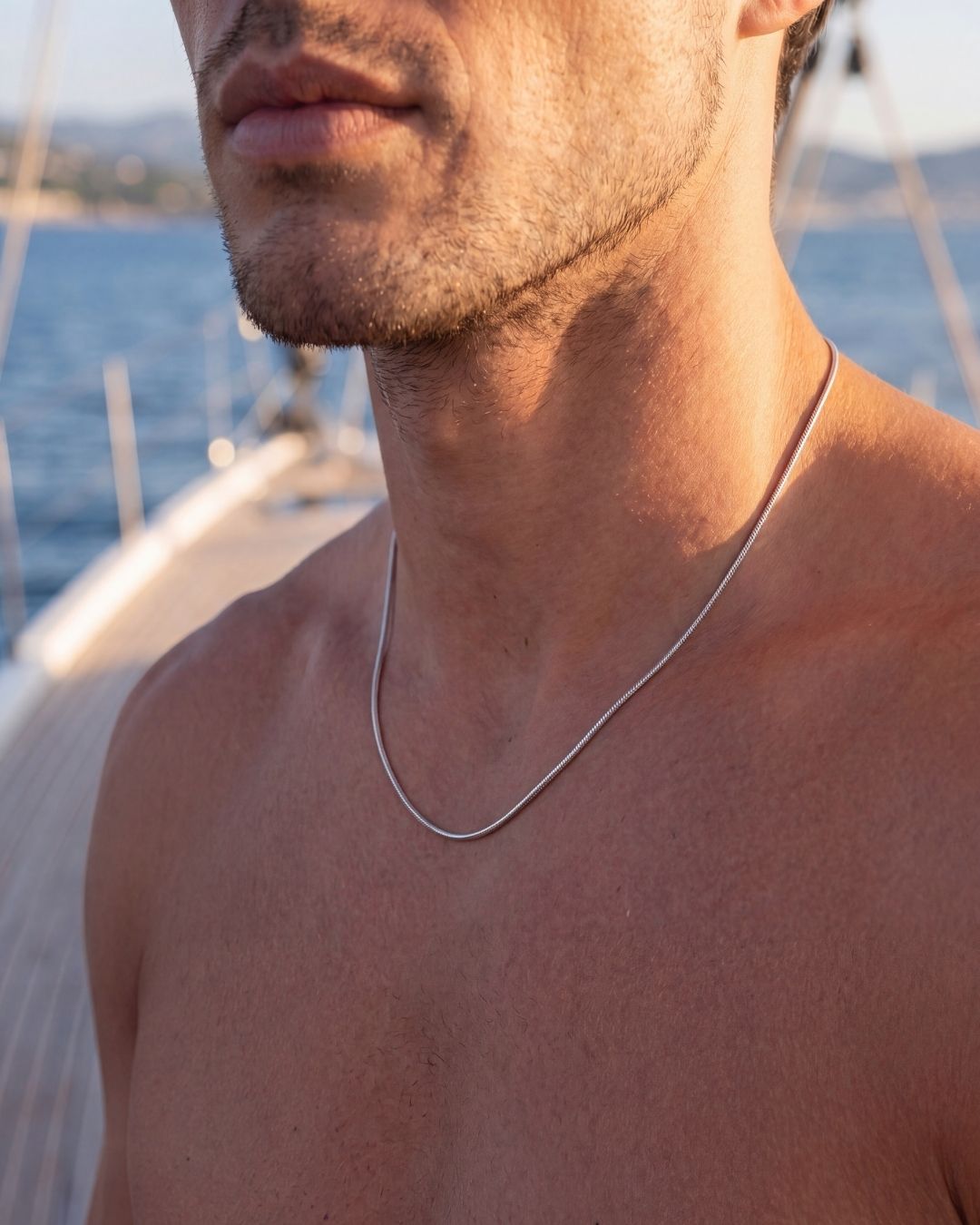 Square Necklace I Platinum