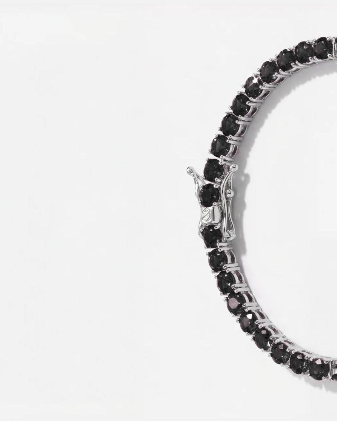 Tennis Bracelet | Onyx Black Silver