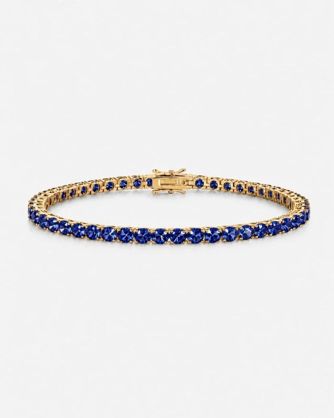 Tennis Bracelet | Sapphire Blue 14K Gold