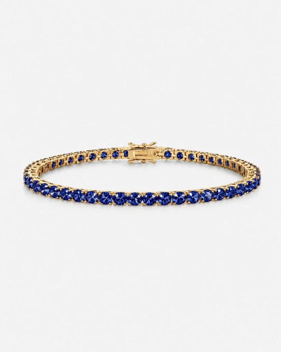 Tennis Bracelet | Sapphire Blue 14K Gold