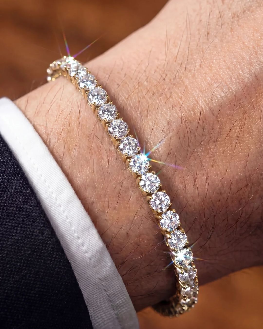 Tennis Bracelet | Quartz 14K Gold