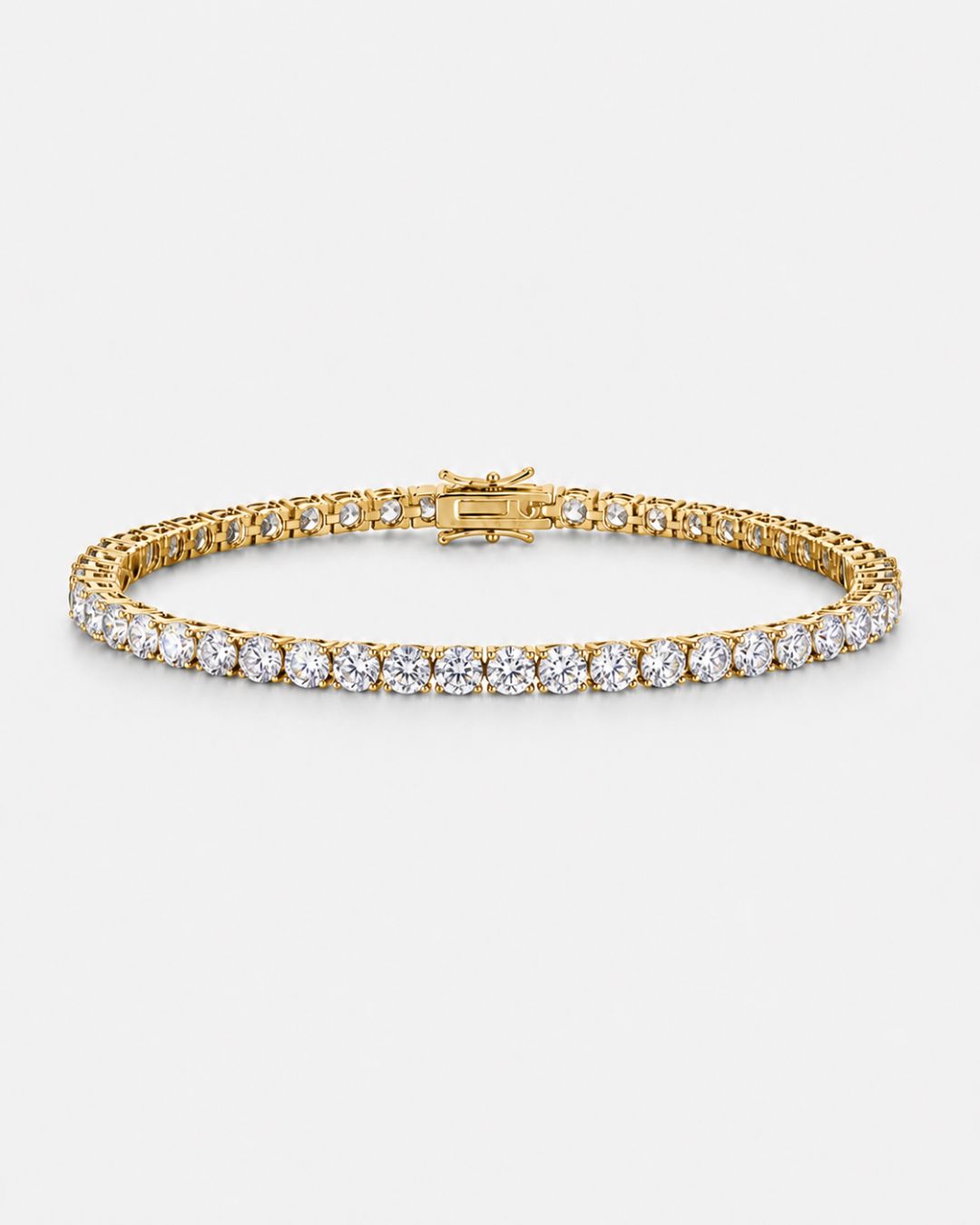 Tennis Bracelet | Quartz 14K Gold