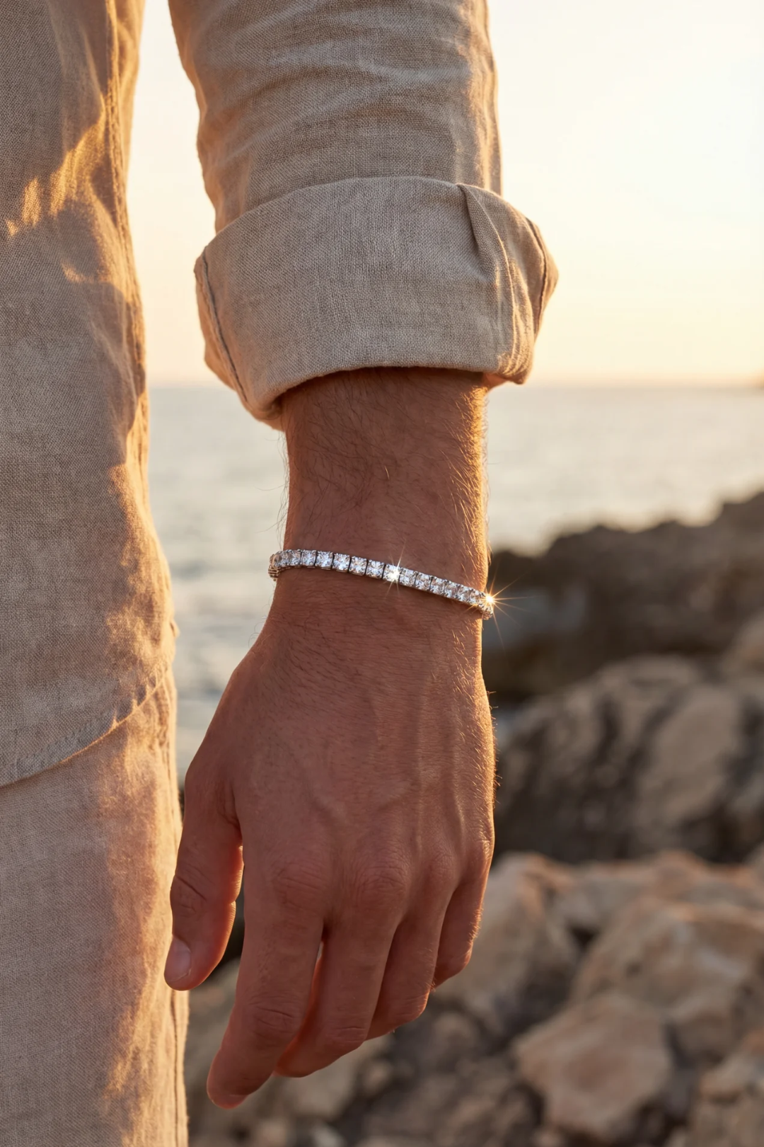 Tennis Bracelet | Titanium Steel