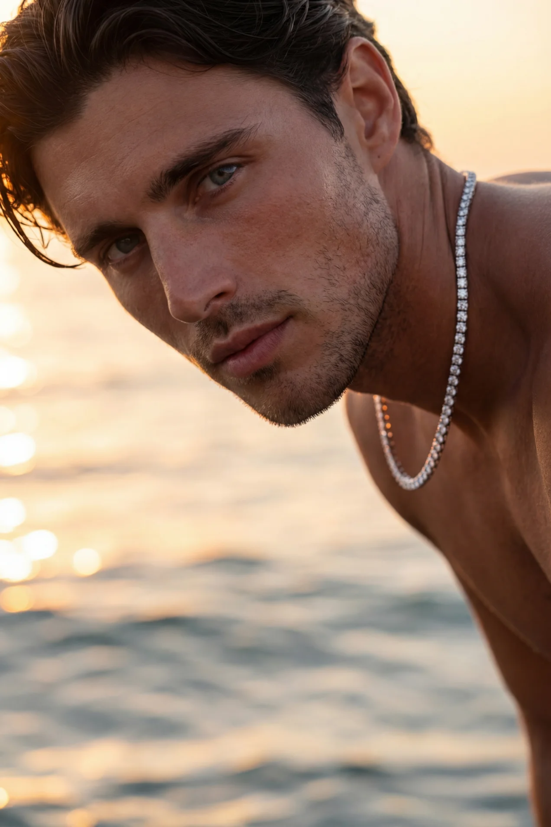 Tennis Necklace | Titanium Steel