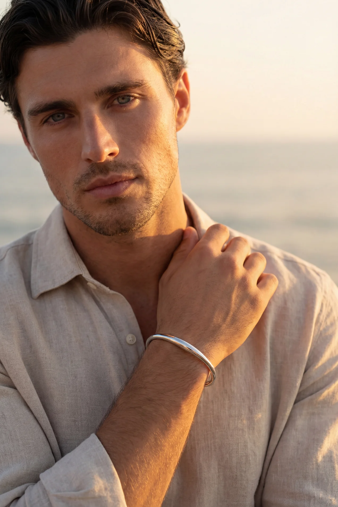 Wave Open Cuff | Silver