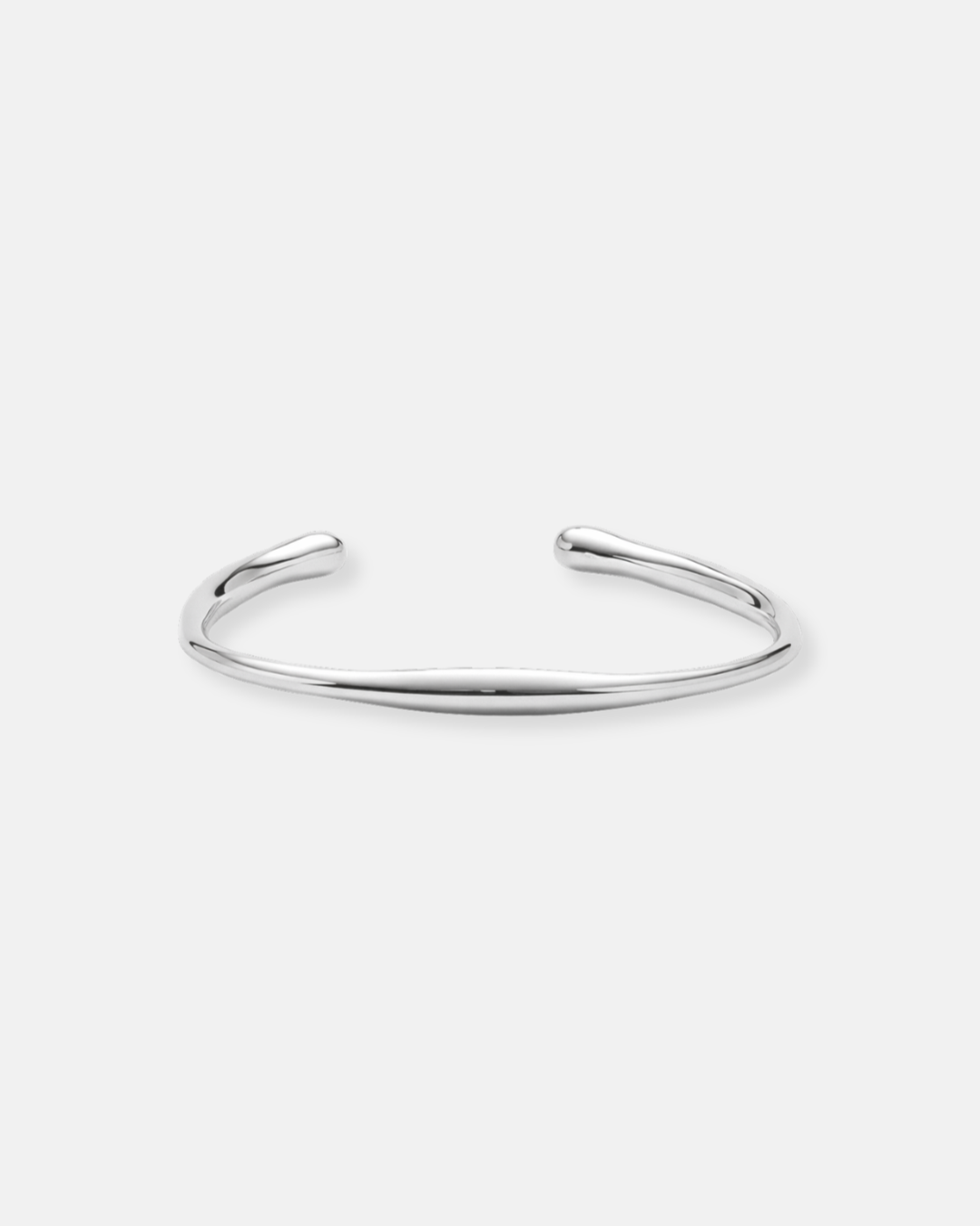 Wave Open Cuff | Silver