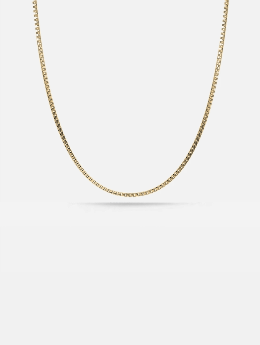 Box Necklace | 18K Gold