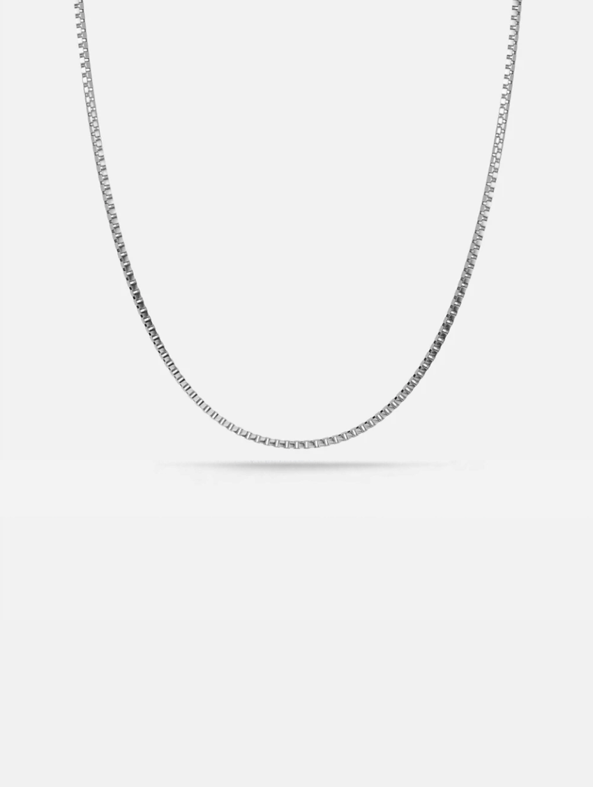 Box Necklace | Platinum