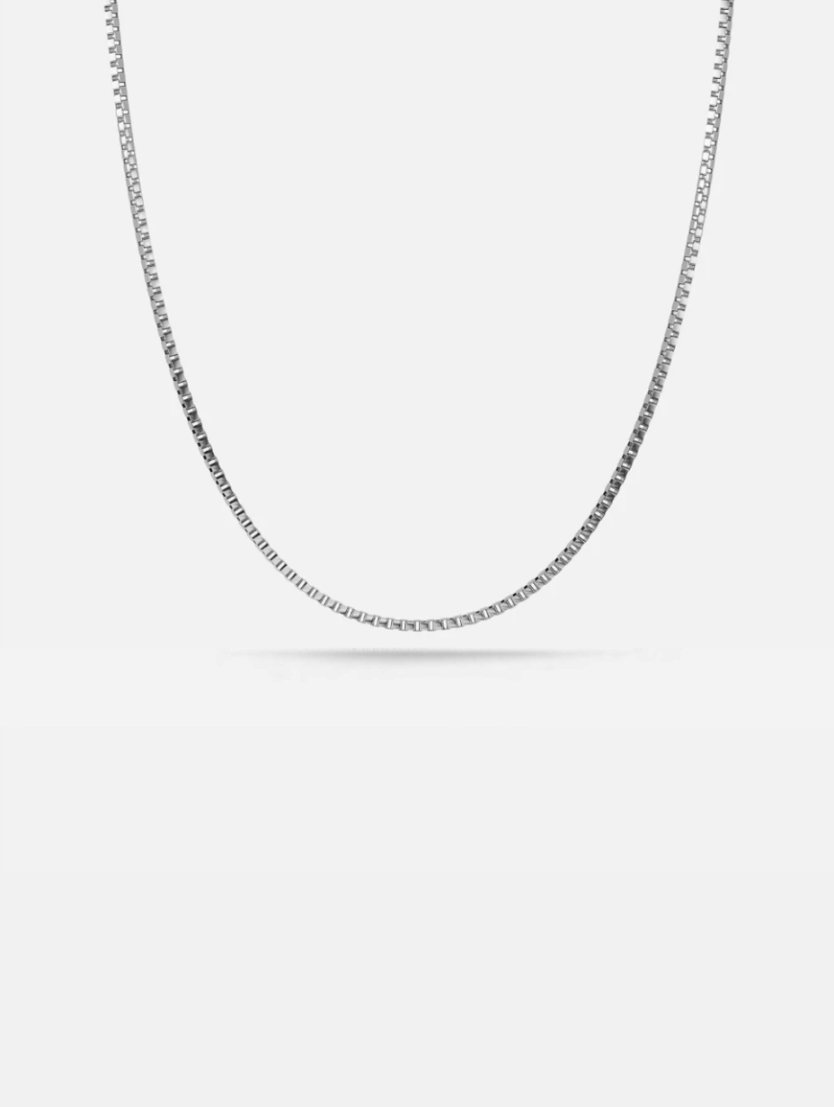 Box Necklace | Platinum