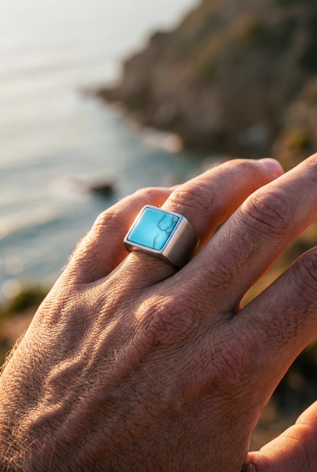 Calanque Stone Ring | Turquoise