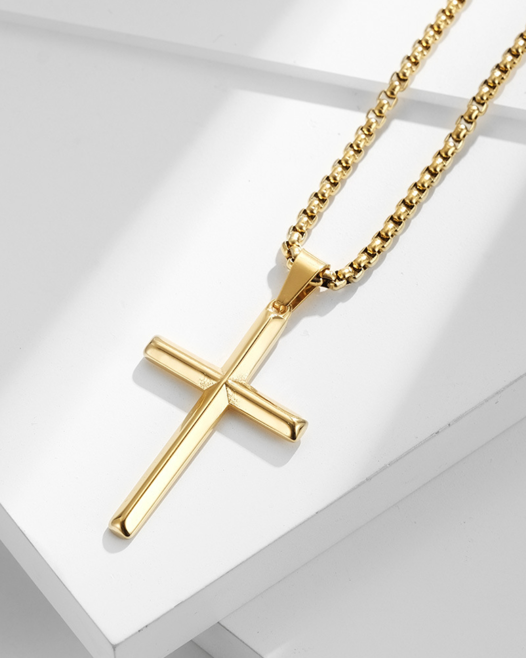 Christian Cross Necklace | Gold