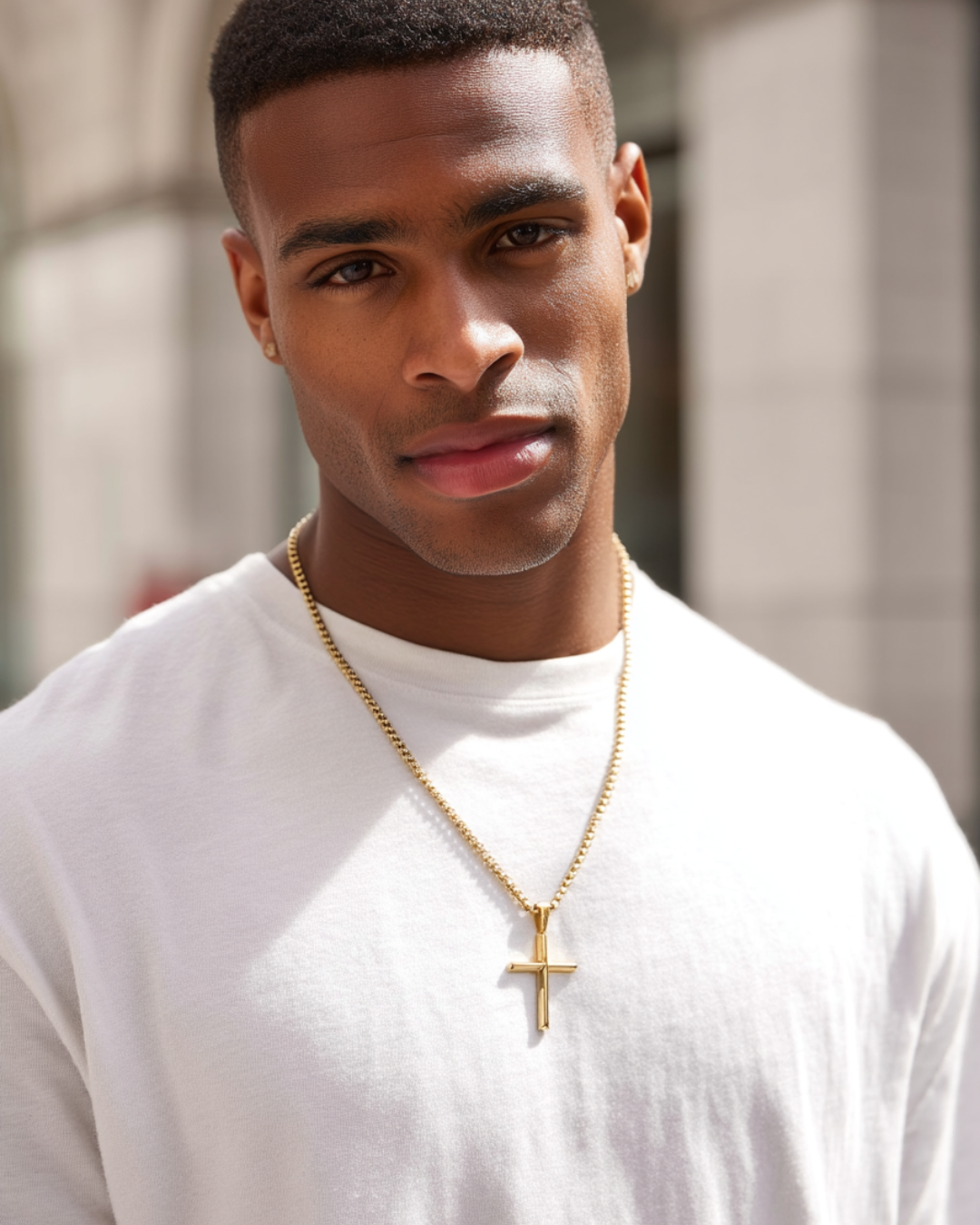 Christian Cross Necklace | Gold