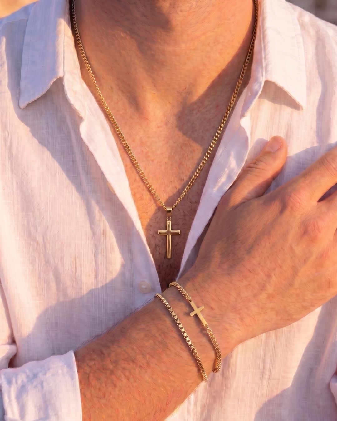 Cross Bracelet | Gold