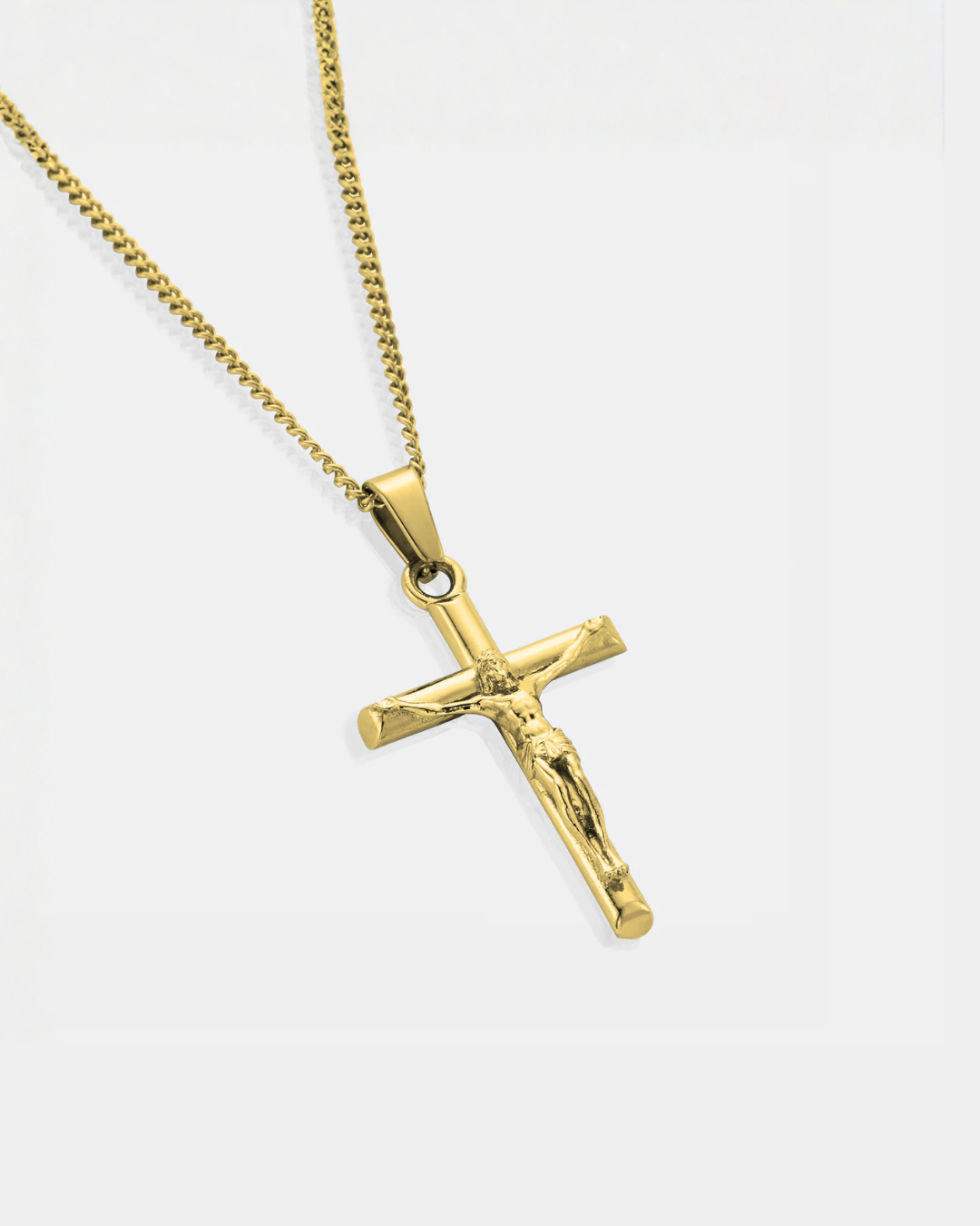 Crucifix Pendant Necklace I Gold
