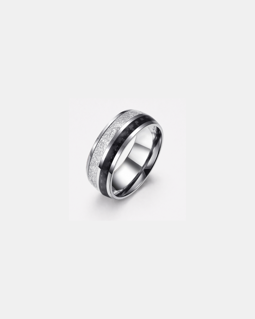 Duo Marée Carbon Ring | Black Carbon Inlay