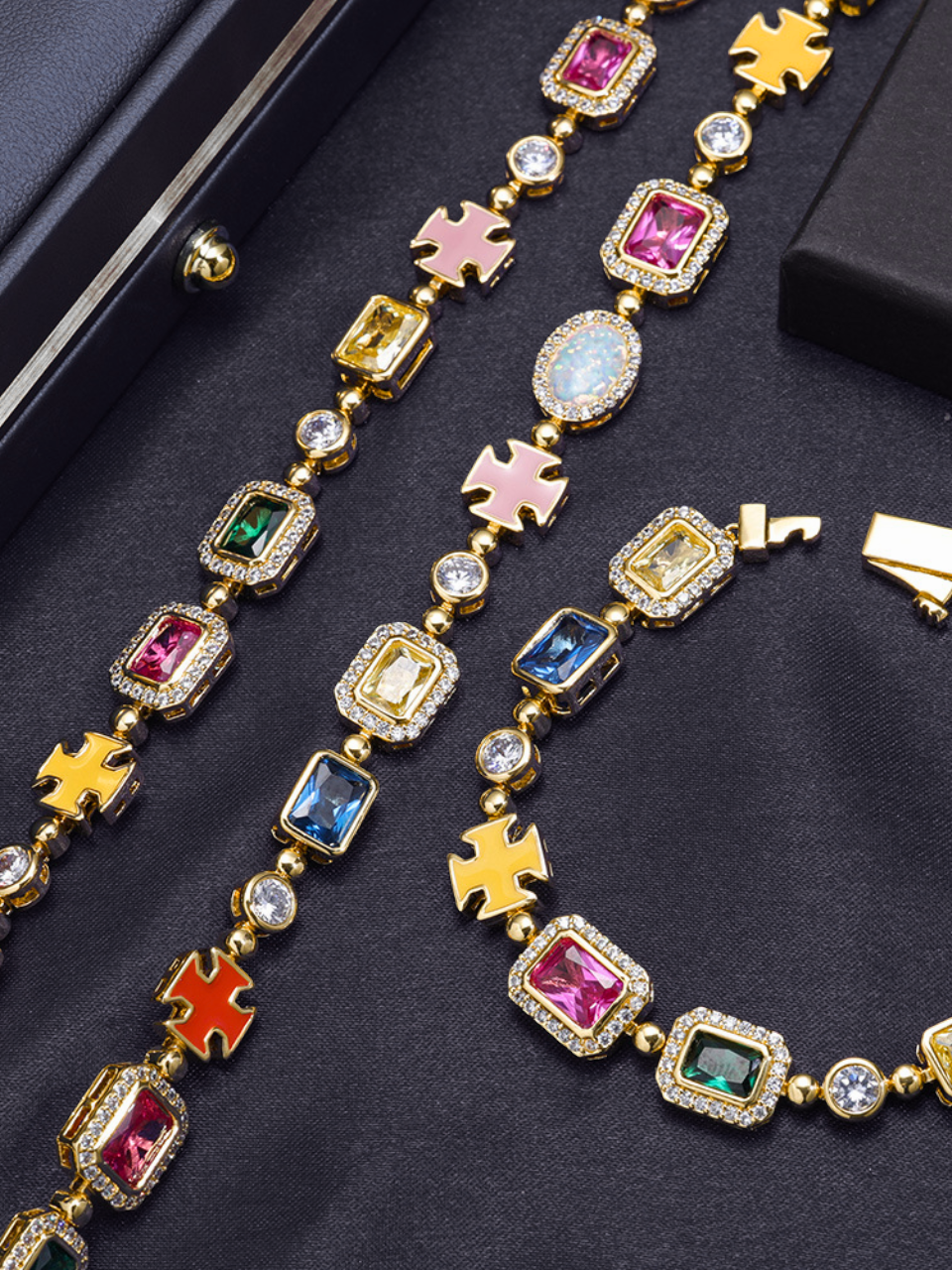 Gemstone Necklace I Gold